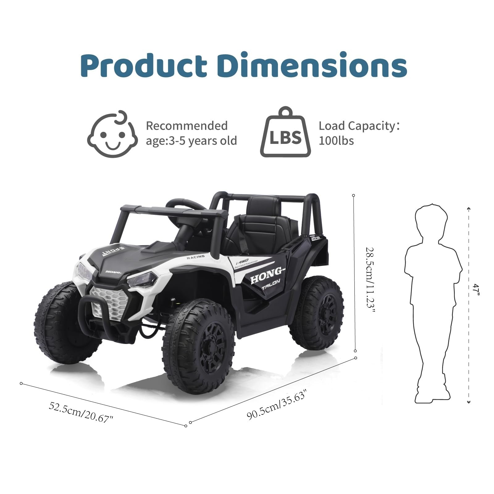 12V Remote Control Ride-On Car for Kids with Lights, Music, and Horn Trend Times 1