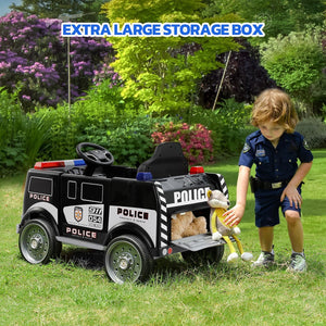12V Montable Carro de Policía con Control Remoto Luces y Música para Niños Trend Times 1