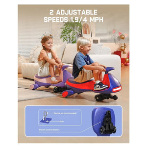 12V N7 Pro Electric Wiggle Car with Pedal and Rechargeable Battery 2-in-1 Swing Ride-On Trend Times 7