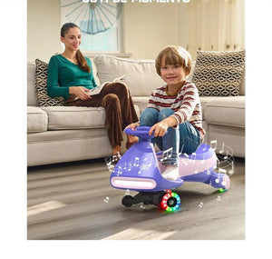 12V N7 Pro Electric Wiggle Car with Pedal, Rechargeable Battery, 2-in-1 Swing Ride-On Toy Trend Times 4