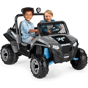 12V Battery-Powered Ride-On Polaris RZR 900 ATV for Ages 3+ in Gray Trend Times 0