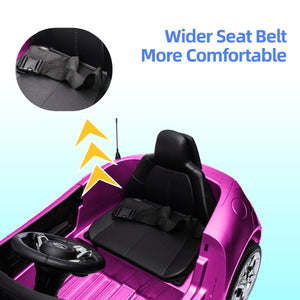 12V Pink Electric Ride-On Car with Remote Control, MP3 Player, and LED Lights Trend Times 3