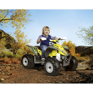 12V Battery-Powered Polaris Outlaw MXR 450 Ride-On ATV for Ages 3+ in Yellow Trend Times 5
