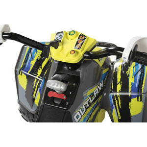 12V Battery-Powered Polaris Outlaw MXR 450 Ride-On ATV for Ages 3+ in Yellow Trend Times 6