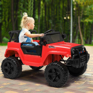 12V Electric Ride-On Truck for Kids with Power Wheels, LED Lights, and Openable Doors Trend Times 2
