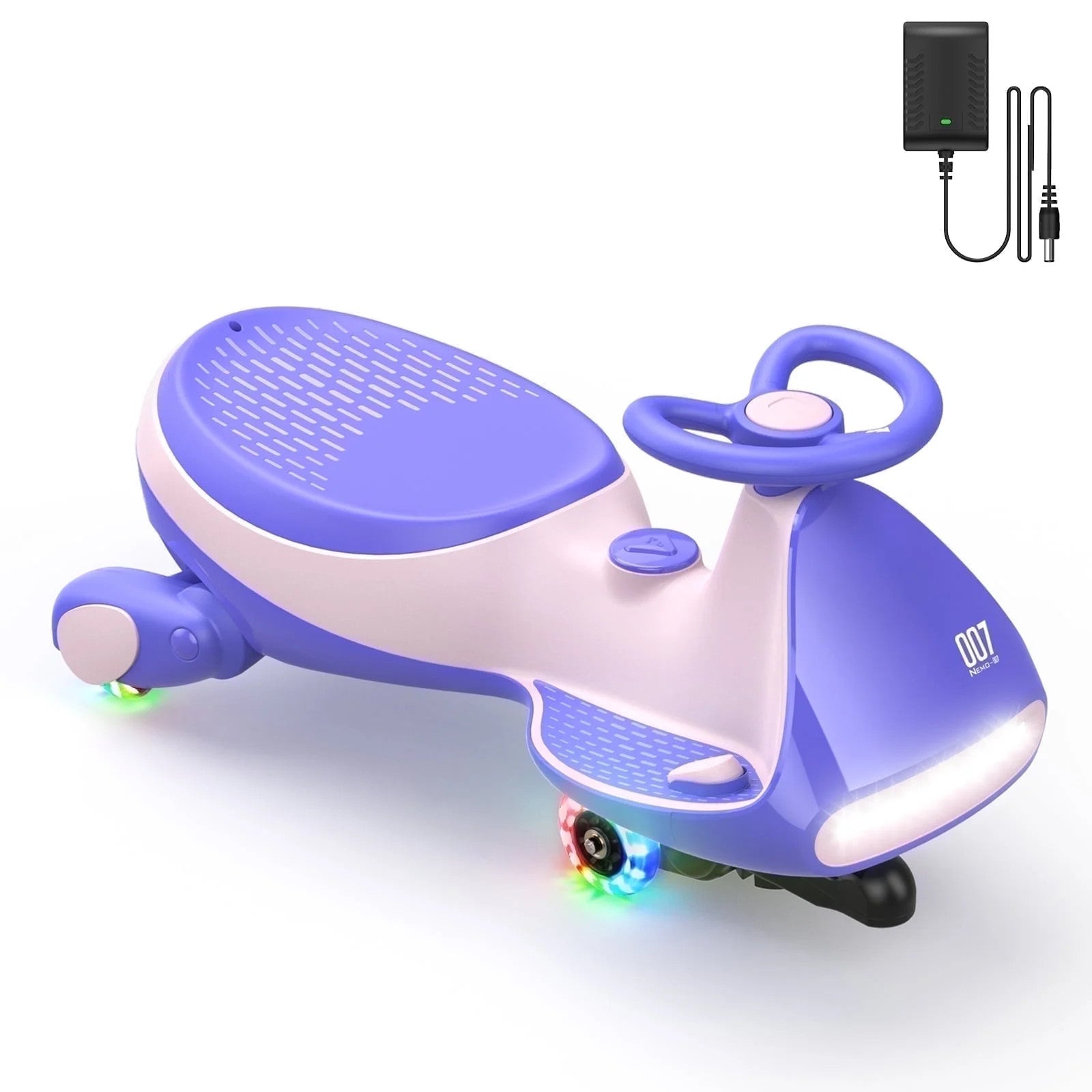 12V Electric Wiggle Ride-On Car with Pedal for Kids 3+ Rechargeable Battery Trend Times 1