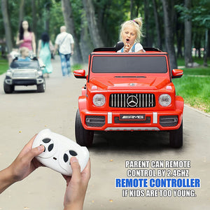 12V Electric RC Ride-On Car for Kids 1:4 Scale Red Mercedes AMG G63 Trend Times 7
