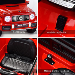 12V Electric RC Ride-On Car for Kids 1:4 Scale Red Mercedes AMG G63 Trend Times 9