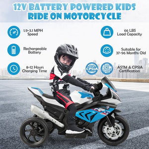 12V Rechargeable Battery Powered Kids Ride-On Motorcycle Toy with Foot Pedal Trend Times 5