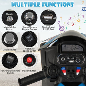 12V Rechargeable Battery Powered Kids Ride-On Motorcycle Toy with Foot Pedal Trend Times 7