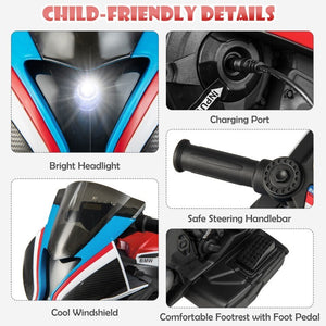 12V Rechargeable Battery Ride-On Motorcycle Toy for Kids with Headlights and Music Trend Times 6