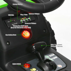 12V Remote Control Kids Ride-On Tractor with Detachable Trailer, Lights, and MP3 Music Trend Times 4