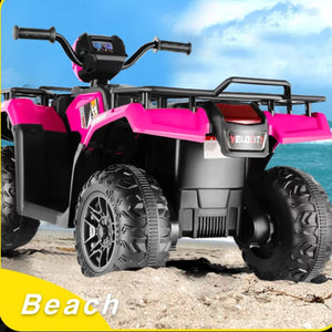 12V Ride-On 4 Wheeler ATV Quad Toy Vehicle with Music LED Lights and Remote Control Trend Times 12