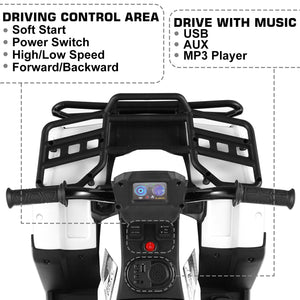 12V Electric Ride-On ATV for Kids Off-Road 4-Wheeler Quad with Remote Control Trend Times 3