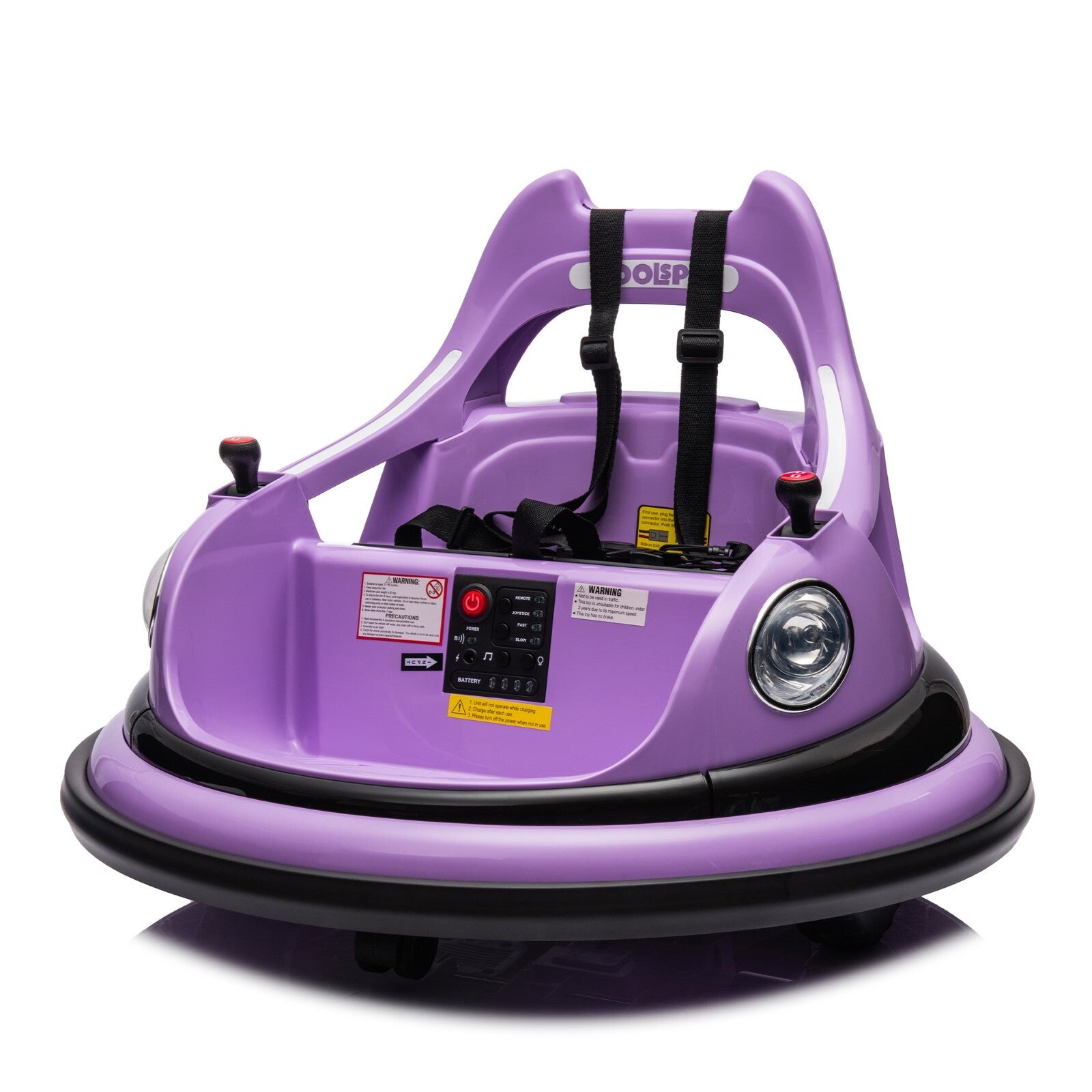 12V Electric Ride-On Bumper Car for Kids with Remote Control Purple Trend Times 0