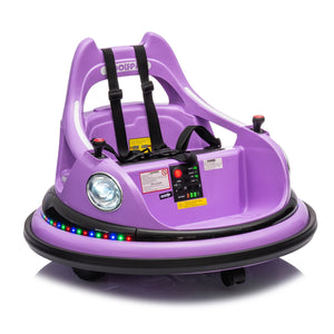 12V Electric Ride-On Bumper Car for Kids with Remote Control Purple Trend Times 19