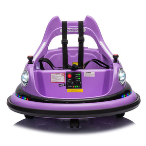 12V Electric Ride-On Bumper Car for Kids with Remote Control Purple Trend Times 8