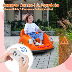 12V Ride-On Bumper Car with Remote Control, 2-Speed Electric Toy Featuring 360-Degree Spin Trend Times 8