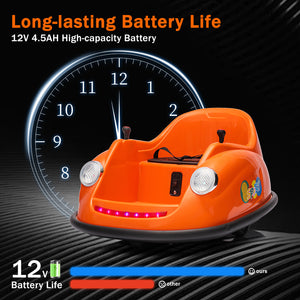 12V Ride-On Bumper Car with Remote Control, 2-Speed Electric Toy Featuring 360-Degree Spin Trend Times 9