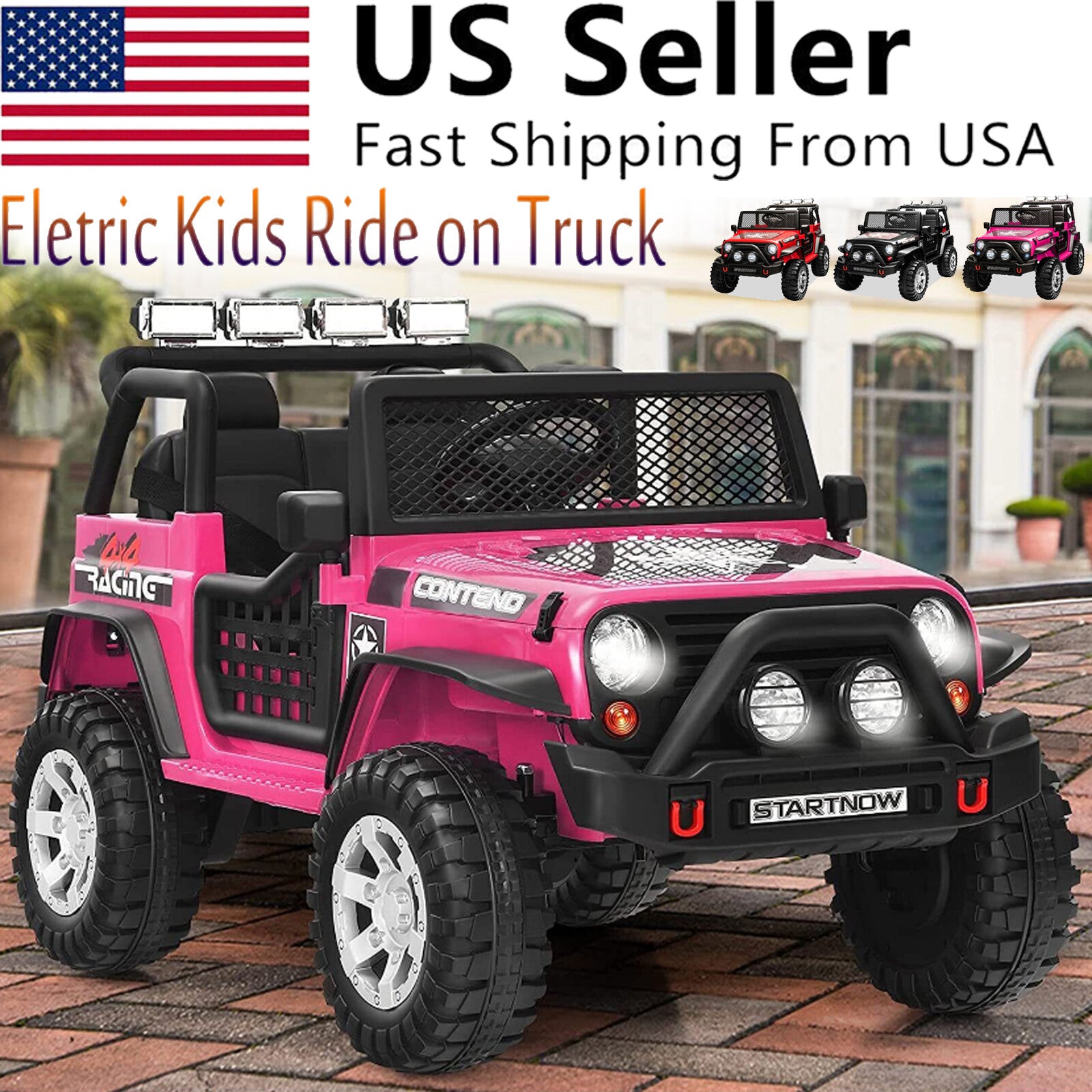 12V Electric 2-Seater Ride-On Jeep Truck with Remote Control for Kids Trend Times 1