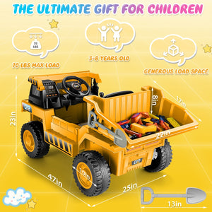 12V Electric Ride-On Dump Truck for Kids with Remote Control and Functional Dump Bed Trend Times 8