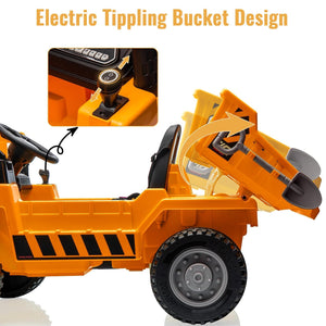 12V Electric Ride-On Dump Truck with Functional Dump Bed for Kids Trend Times 27