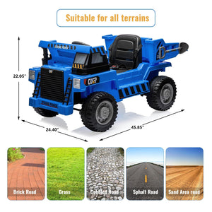 12V Electric Ride-On Dump Truck with Functional Dump Bed for Kids Trend Times 6