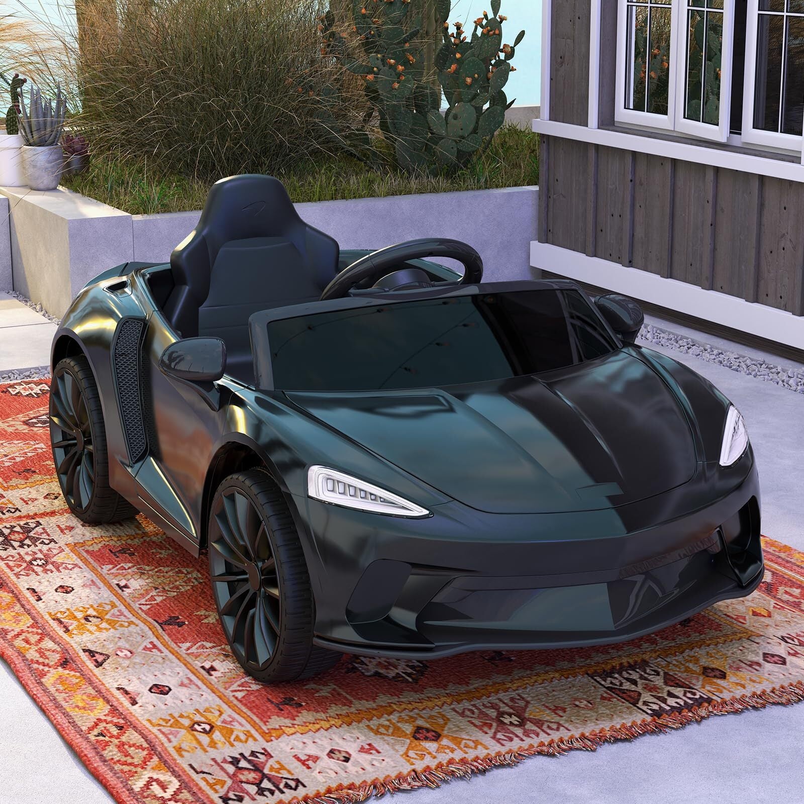 12V Battery-Powered Electric Ride-On Car for Kids with LED Lights and Remote Control Trend Times 1