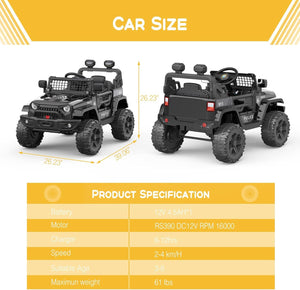12V Electric Ride-On Truck Toy for Kids with LED Lights and Remote Control Trend Times 18