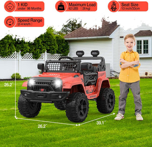 12V Electric Ride-On Truck Toy for Kids with LED Lights and Remote Control Trend Times 21