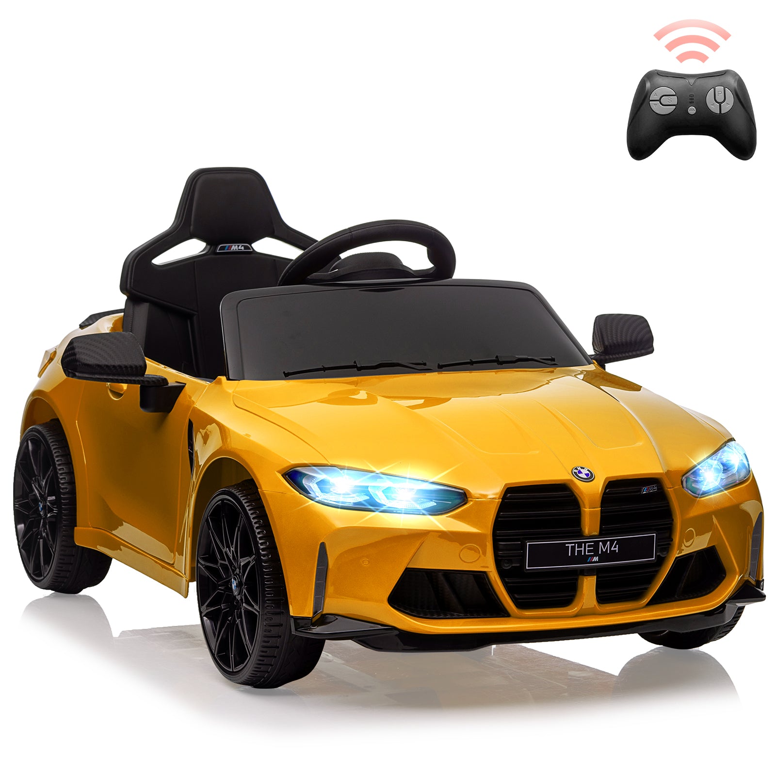 12V Battery-Powered Licensed BMW M4 Ride-On Car with Remote Control for Kids Trend Times 0