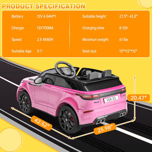 12V Licensed Land Rover Electric Ride-On Car for Kids Toy Gift Trend Times 10