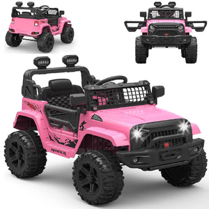 12V Kids Electric Ride-On Truck with LED Lights and Two-Speed Settings Trend Times 15