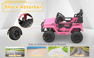 12V Kids Electric Ride-On Truck with LED Lights and Two-Speed Settings Trend Times 18