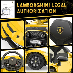 12V Electric Ride-On Car for Kids with LED Lights Licensed Lamborghini Design Trend Times 6