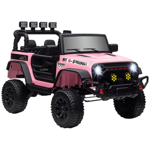 12V Pink Ride-On Car and Truck with Suspension Wheels Trend Times 2