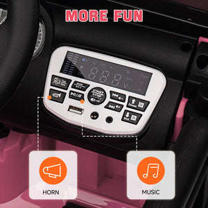 12V Pink Ride-On Car and Truck with Suspension Wheels Trend Times 9