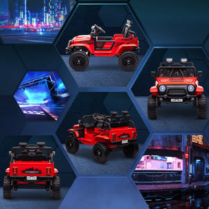 12V Red Ride-On UTV Truck with 4 Suspension Wheels Trend Times 10