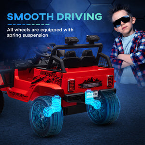 12V Red Ride-On UTV Truck with 4 Suspension Wheels Trend Times 5
