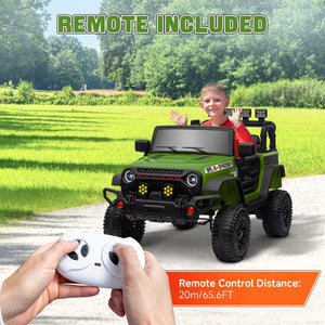 12V Ride-On UTV Car with Bluetooth and 4 Suspension Wheels Green Trend Times 7