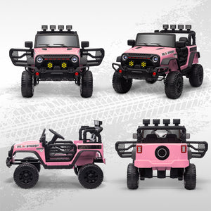 12V Pink Ride-On UTV Car with Bluetooth and 4 Suspension Wheels Trend Times 10
