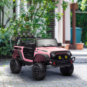 12V Pink Ride-On UTV Car with Bluetooth and 4 Suspension Wheels Trend Times 8