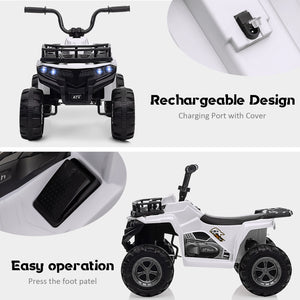 12V Electric Ride-On ATV for Kids with Power Wheels 4-Wheeler Vehicle Toy Trend Times 1