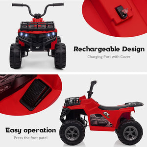 12V Electric Ride-On 4-Wheel ATV Quad for Kids with Power Wheels Trend Times 13