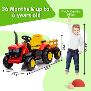 12V Electric Ride-On Tractor Car for Kids with Remote Control Trend Times 6