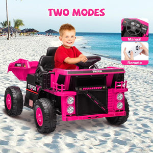 12V Electric Ride-On Dump Truck and Car Toy with Remote Control and Functional Dump Bed Trend Times 20