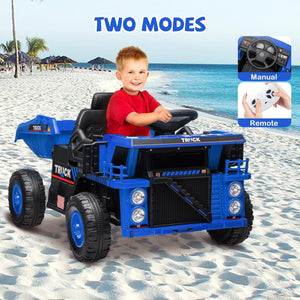 12V Electric Ride-On Dump Truck and Car Toy with Remote Control and Functional Dump Bed Trend Times 8