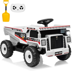 12V Ride-On Dump Truck with Remote Control, Auto Dump Bed, Shovel, and Music for Kids Ages 3-8 Trend Times 1