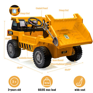 12V Ride-On Electric Dump Truck with Remote Control, Dump Bed, and Extra Shovel Trend Times 2