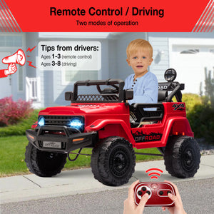 12V Ride-On Electric Car for Kids with Remote Control, LED Lights, and 3 Speed Settings Trend Times 18